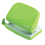 Дырокол на 20л " deVente " Neon металл/пластик, встроенная линейка со шкалой, съемный поддон для конфетти, неоновый зеленый