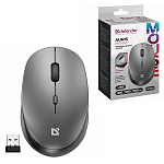 Мышь " Defender " MB-027 Auris беспроводная оптическая, 4 кнопки, серая, 800/1200/1600 DPI