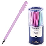 Ручка шариковая " Bruno Visconti " SlimWrite Zefir, синяя 0,5мм, толщина письма 0,4мм, пластиковый корпус, покрытие soft-touch, цвет корпуса - ассорти multicolor, металлический наконечник, колпачок с клипом, сменный стержень, пластиковый тубус