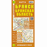 Карта складная " РузКо " 1:41/1:750 Брянск. Брянская область разворот карты 69*98см