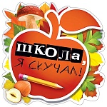 Украшение на скотче " Мир поздравлений " 150 Школа, я скучал! 150*150мм