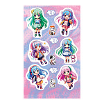 Наклейки " Мир открыток " 0-11 А6 Девочки-аниме, без отделки