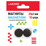 Набор магнитов "deVente" Magnetism 25*3 мм, 10 шт, высокая намагниченность, в картонном блистере, европодвес