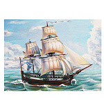Картина алмазная " Mazari " 40*50см Парусник, состав набора: холст на подрамнике, стразы, стилус, желеобразный клей, лоток для страз, крепеж, карта цветов, запасные пакетики для хранения страз, полная выкладка, термоусадочная пленка