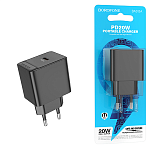 Блок питания сетевой " Borofone " BAS13A Erudite чёрный, 3,0А, 20W, PD, QC, FCP, AFC, пластик (кабель в комплект не входит)