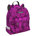 Рюкзак " Erich Krause " 22*25*11см EasyLine mini Animals 6L Zen Cat lilac, сиреневый, 1 отделение, карман на молнии, регулируемые лямки, ручка-петля, светоотражающие элементы, декоративные ушки