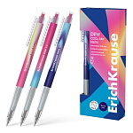 Ручка шариковая автоматическая " Erich Krause " Dew Matic Cool Ray синяя 0,7мм рифленный держатель, цветной корпус, в коробке