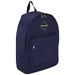 Рюкзак " Erich Krause " 29*39*13см EasyLine 17L Dots in blue, 1 отделение, карман на молнии, регулируемые лямки, ручка-петля