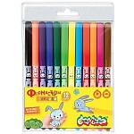 Фломастеры " Каляка-Маляка " 12цв, на водной основе, круглые, принт на корпусе, вентилируемый колпачок, ПВХ упаковка, европодвес