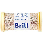 Мулине " Gamma " Brill металлик M-104, под светлое золото, полиэстер, 50м