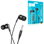 Наушники " Hoco " M124 Ruilang черные, внутриканальные, проводные, микрофон, кнопка ответа, Jack 3,5мм, длина - 1,2м