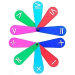 Грамматический веер " Рантис " арифметические знаки, разноцветный, упаковка с европодвесом