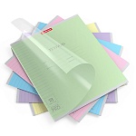 Тетрадь с пластиковой обложкой А5 18л линия " Erich Krause " Классика CoverPrо Pastel, офсет, на скобе, скругленные углы, 5 дизайнов в спайке