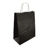 Пакет бумажный " ПЗБМ " 35*45*15см Black, крученые ручки, печать на дне