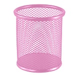 Стакан " KWELT " 9*9,5см, металлический сетчатый, круглый, темно-розовый