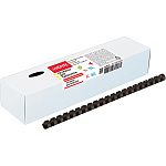 Пружины для переплета " deVente " 6мм, черные, круглые, пластик, 50шт (для сшивания 10-20листов)