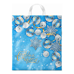 Пакет Новогодний ПЭ " Интерпак " с петлевой ручкой ПНД, 38*42см 40мкм Заполярье