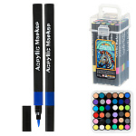 Набор маркеров акриловых " Basir " Зебра 36цв, 1-5мм, наконечник-кисть, в пластиковом боксе