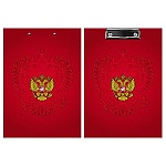 Планшет " Hatber " А4 Символика с металлическим зажимом, матовый ламинированный картон 1,75мм