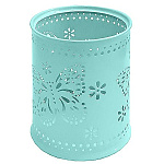 Стакан " KWELT " 8*9,5см, металлический ажурный, бабочки, круглый, голубой