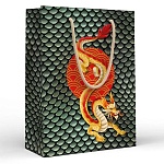 Пакет бумажный " Хорошо " 477 13,5*18*6см Дракон в колпаке, ламинированный