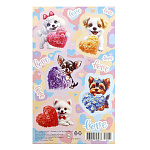 Наклейки " Мир открыток " 0-11 А6 Милые собачки, без отделки