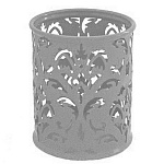 Стакан " KWELT " 8*9,5см, металлический ажурный, круглый, серебро