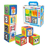 Кубики " Русский стиль " Плюшики Циферки, мягкие