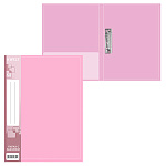 Папка с зажимом " KWELT " А4 Pastel пион, пластик 0,7мм, бумажная вставка во внешний кармашек, внутренниий карман, индивидуальный штрихкод