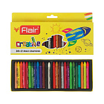 Мелки восковые " Flair " 24+2цв в картонной коробке, европодвес