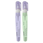 Корректирующая ручка " deVente " 5мл, металлический наконечник, быстросохнущая, цвет корпуса- сиреневый и мятный, картонный дисплей