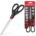 Ножницы " Erich Krause " Unity 18,0см, металлические, пластиковая ручка, черные, картонный блистер, европодвес