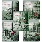 Тетрадь А5 48л клетка " Альт " Настроение. Утренний город, офсет, на скобе, обложка - мелованный картон, сплошной УФ-лак, скругленные углы, 5 дизайнов в спайке