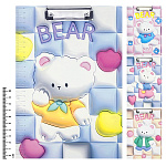Планшет " KWELT " А4 с линейкой Bear, ассорти (без возможности выбора дизайна), картон 3мм