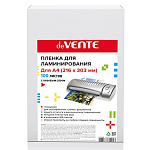Пленка для ламинирования с клеевым слоем " deVente " А4 0,125мм, глянцевая, 100л, 216*303мм