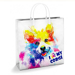 Пакет ПЭ " Интерпак " с пластиковой ручкой МП, 30*30см 150мкм Корги