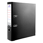 Папка-регистратор А4 " Attomex " разборная 75мм черная, ПВХ, пластиковый карман со сменной этикеткой, металлическая окантовка