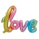 Надпись фольгированная " Браво " 39"/100*68см Love радужная