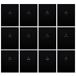 Комплект предметных тетрадей А5 48л " Hatber " Черное золото, 12шт в упаковке, со справочным материалом, на скобе, обложка- мелованный картон, ламинация soft-touch, 3D фольга, тиснение, в пленке